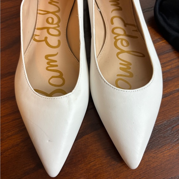 Sam Edelman Sally white leather Pointed Toe Ballet Flats women’s 7.5 - Picture 7 of 7
